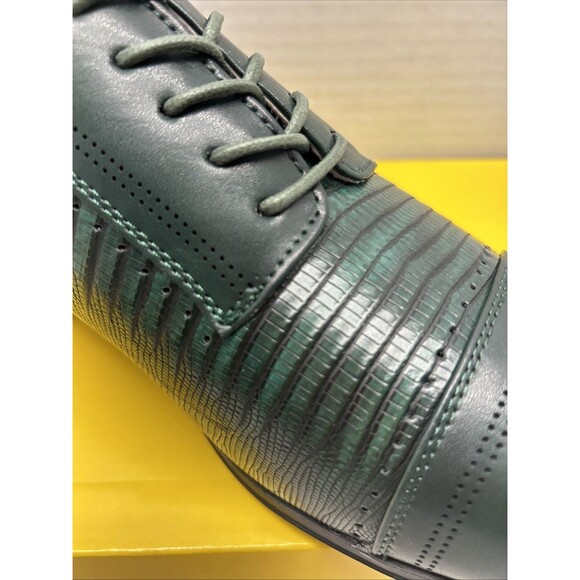 Antonio Cerrelli Men Dress Shoes Oxford Lizard Print Forest 7039 Size 9 New main image 8
